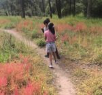 kids on a trail